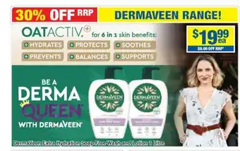 My Chemist DermaVeen Extra Hydration Soap-Free Wash and Lotion 1 Litre offer