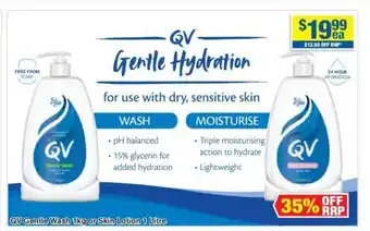 My Chemist QV Gentle Wash 1kg or Skin Lotion 1 Litre offer