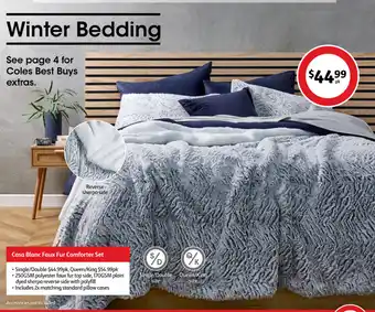 Coles Winter Bedding offer