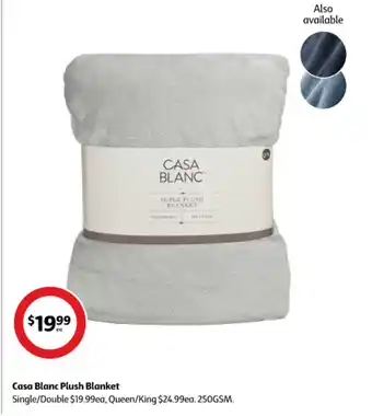 Coles Casa Blanc Plush Blanket offer