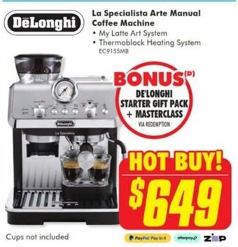 The Good Guys La Specialista Arte Manual Coffee Machine offer