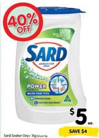 Spar Sard Soaker Oxy+ 1kg offer