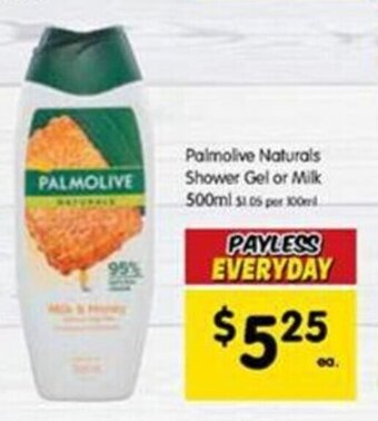 Spar Palmolive Naturals Shower Gel or Milk 500ml offer
