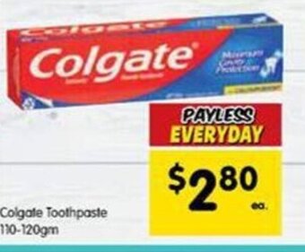 Spar Colgate Toothpaste 110-120gm offer