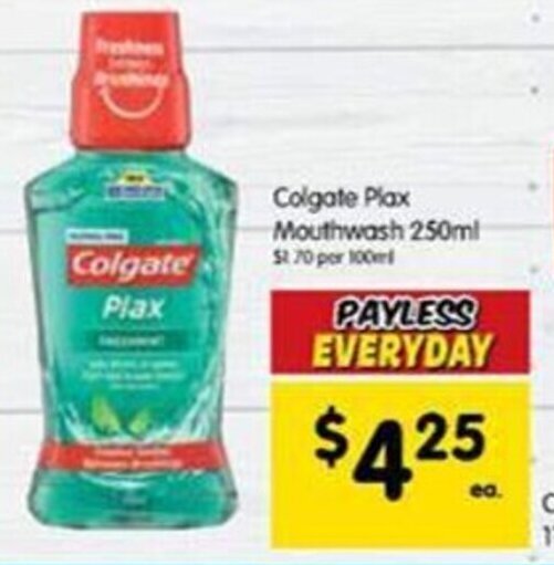 Colgate Plax Mouthwash 250ml offer at Spar