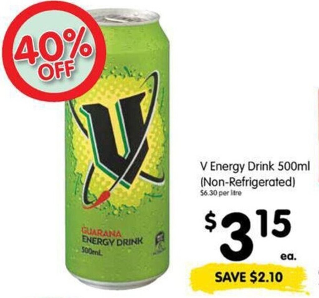 V Energy Drink 500ml (NonRefrigerated) offer at Spar