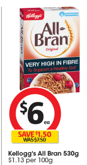 Coles Kellogg's All Bran 530g offer