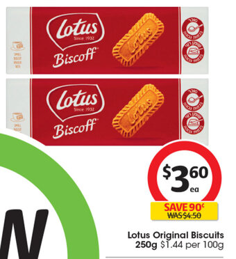 Coles Lotus Original Biscuits 250g offer