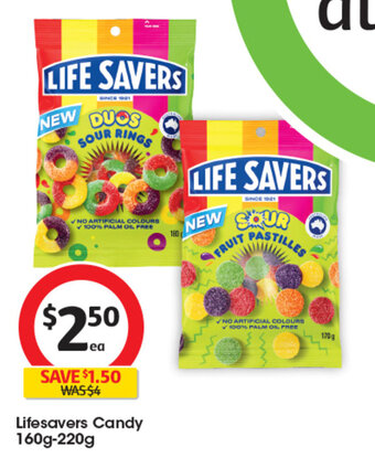 Coles Lifesavers Candy 160g-220g offer