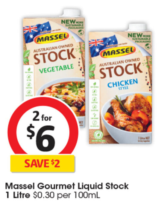Massel Gourmet Liquid Stock 1 Litre offer at Coles