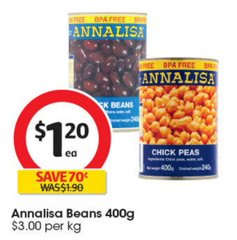 Coles Annalisa Beans 400g offer