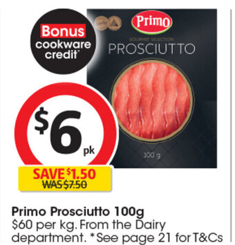 Coles Primo Prosciutto 100g offer