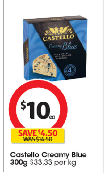 Coles Castello Creamy Blue 300g offer