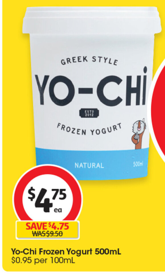 YoChi Frozen Yogurt 500mL offer at Coles