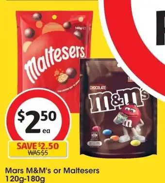 Coles Mars M&Ms or Maltesers offer