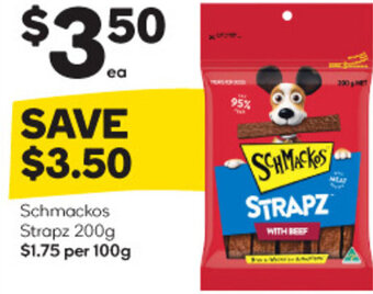 Woolworths Schmackos Strapz 200g offer