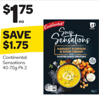 Woolworths Continental Sensations 40-70g Pk 2 offer