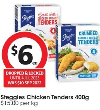 Coles Steggles Chicken Tenders 400g offer