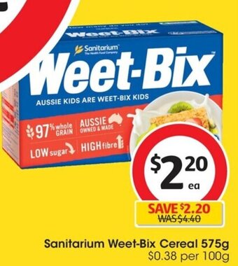 Coles Sanitarium Weet-Bix Cereal 575g offer