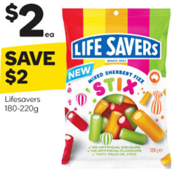 Woolworths Lifesavers 180-220g offer