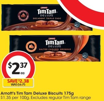 Coles Arnott's Tim Tam Deluxe Biscuits 175g offer