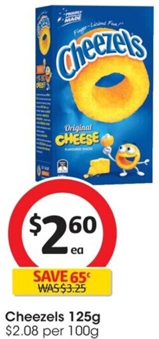 Coles Cheezels 125g offer