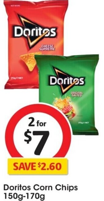 Coles Doritos Corn Chips 150g-170g offer