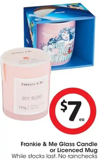 Frankie & Me Glass Candle or Licensed Mug
