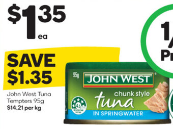 Woolworths John West Tuna Tempters 95g offer