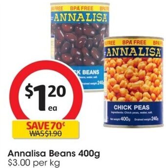 Coles Annalisa Beans 400g offer