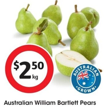 Coles Australian William Bartlett Pears offer