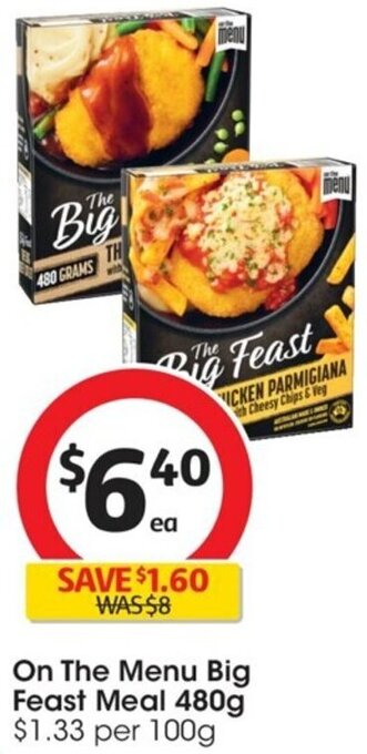 Coles On The Menu Big Feast Meal 480g offer