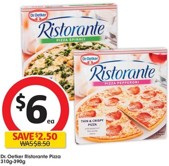 Coles Dr. Oetker Ristorante Pizza 310g-390g offer