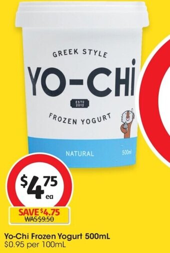 Coles Yo-Chi Frozen Yogurt 500mL offer