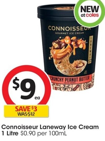 Coles Connoisseur Laneway Ice Cream 1 Litre offer