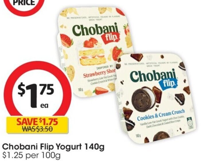 Chobani Flip Yogurt 140g offer at Coles