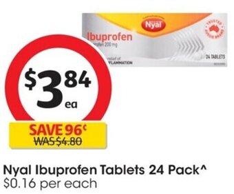 Coles Nyal Ibuprofen Tablets 24 Pack offer