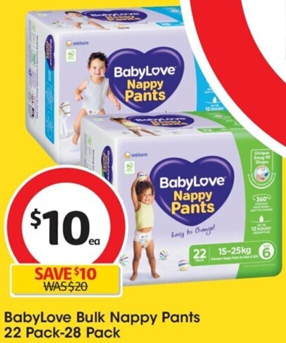BabyLove Bulk Nappy Pants offer at Coles
