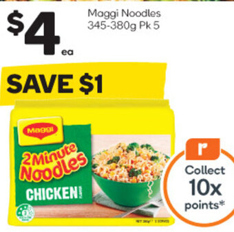 Woolworths Maggi Noodles 345-380g Pk 5 offer