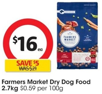 Coles Farmers Market Dry Dog Food 2.7kg offer
