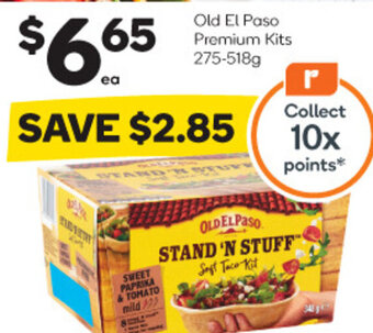 Woolworths Old El Paso Premium Kits 275-518g offer