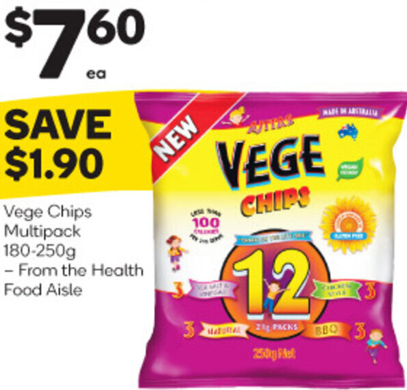 Vege Chips Multipack 180250g offer at Woolworths