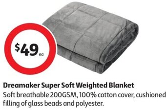 Coles Dreamaker Super Soft Weighted Blanket offer