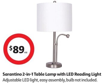 Coles Sarantino 2-in-1 Table Lamp with LED Reading Light offer
