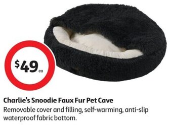 Coles Charlie's Snoodie Faux Fur Pet Cave offer