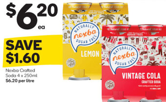 Woolworths Nexba Crafted Soda 4 x 250ml offer