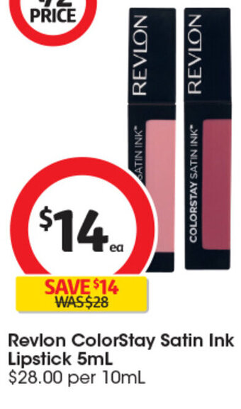 Coles Revlon ColorStay Satin Ink Lipstick 5mL offer