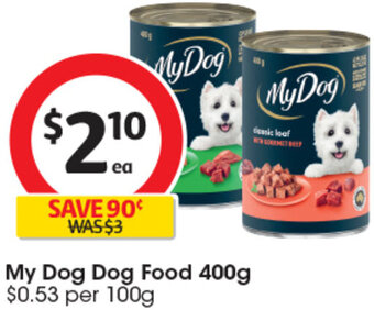 Coles My Dog Dog Food 400g offer