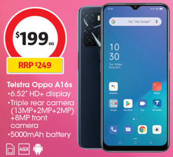 Coles Telstra Oppo A16s offer