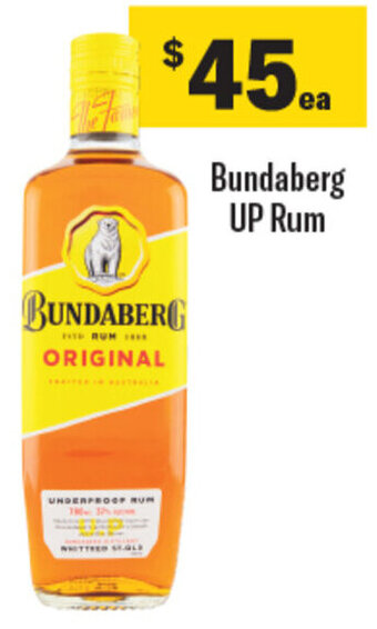 Coles Bundaberg UP Rum offer